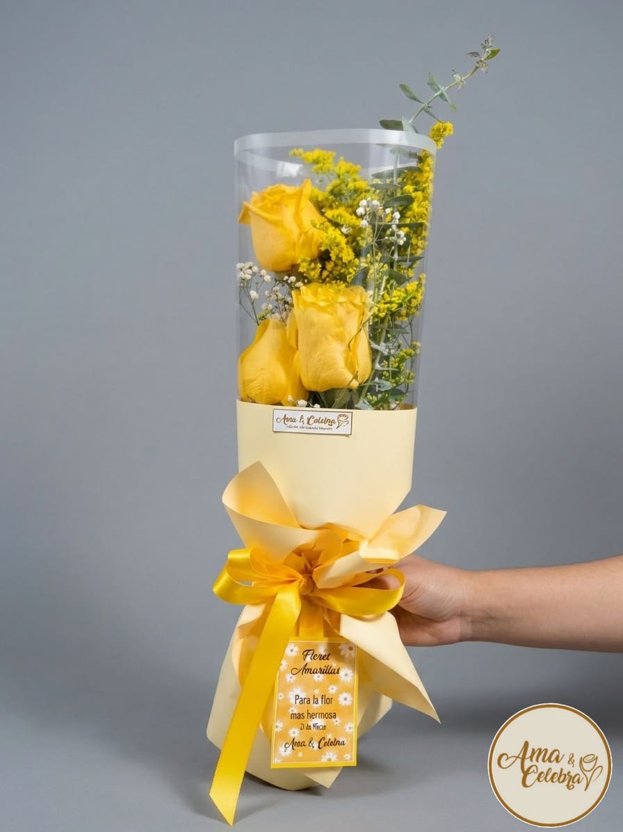 Bouquets cilindro papel transparente