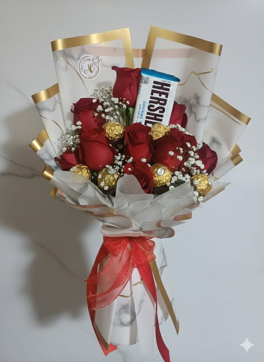 Bouquet con chocolate Hershey