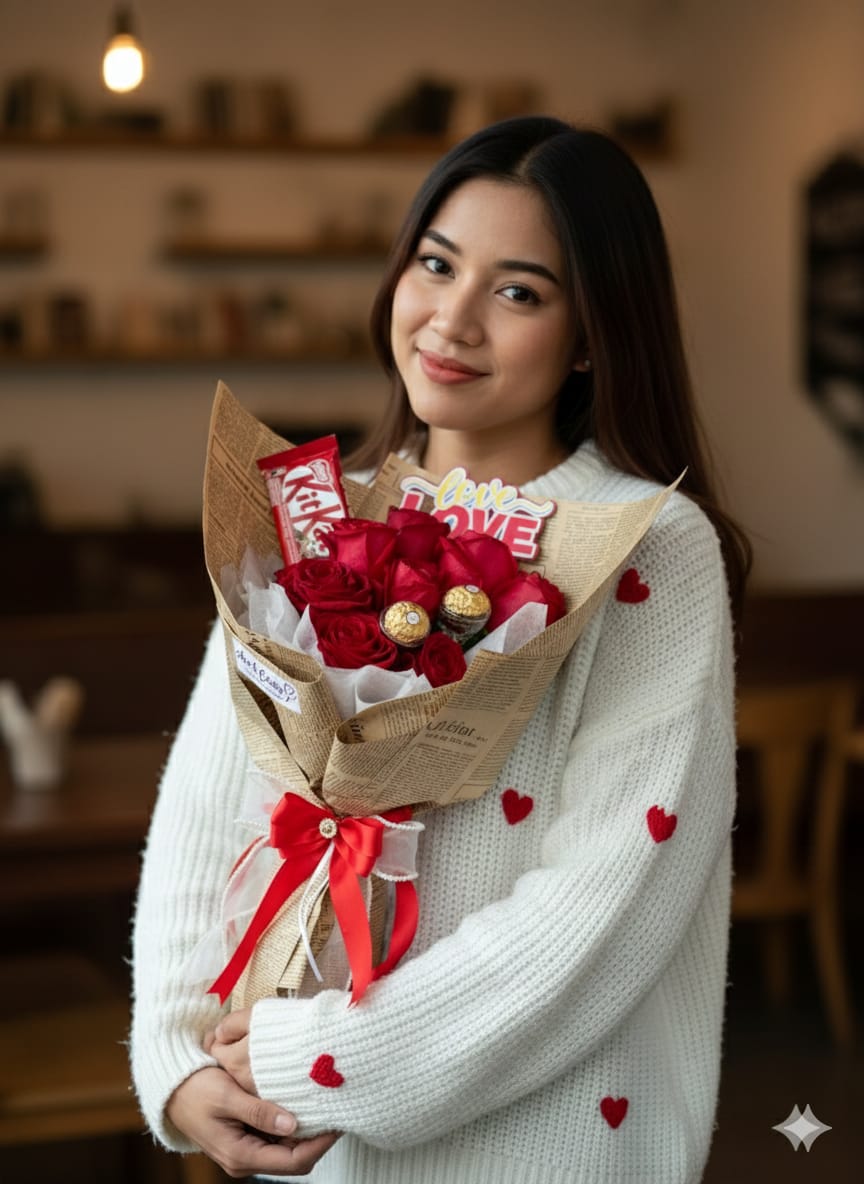 Bouquet papel Kratf / Periódico